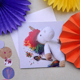 Rainbow Unicorn Greetings Card