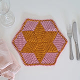 Star-Hexed Placemat Printed Crochet Pattern