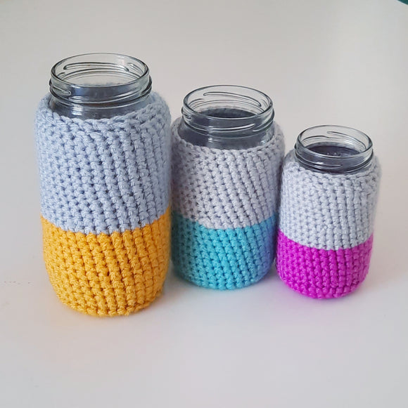 FREE CROCHET PATTERN - Jar Crochet Covers - UK terms
