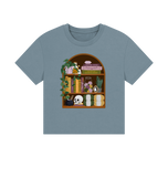 Stone Blue Printed T-shirt Front