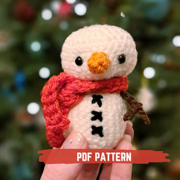 Sweet Snowman Digital PDF Crochet Pattern