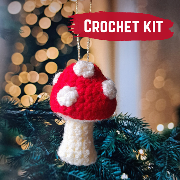 Amigurumi Hanging Toadstool Crochet Kit