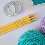 Crochet Slogan Pencils