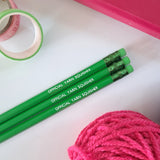 Crochet Slogan Pencils