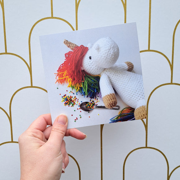 Rainbow Unicorn Greetings Card