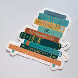 Crochet Bookstack Sticker
