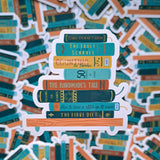 Crochet Bookstack Sticker
