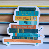 Crochet Bookstack Sticker