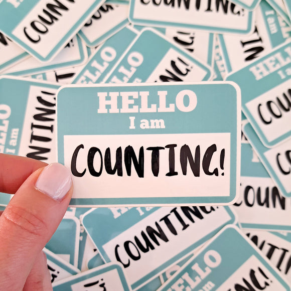Hello I am COUNTING! Sticker