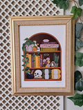 Spooky Craft Bookcase A5 print