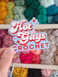 Hot Gays Crochet Sticker