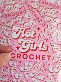 Hot Girls Crochet Sticker