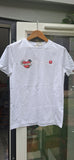 SAMPLE - White Crochet Tattoo Love Heart Tee