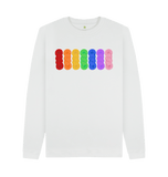 White Rainbow Skeins Sweatshirt