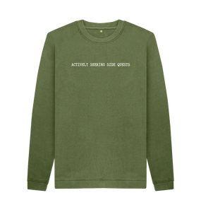Khaki *Actively Seeking Side Quests* Sweatshirt