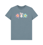 Stone Blue Printed T-shirt Front