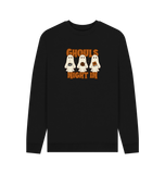 Black Printed Sweater Front