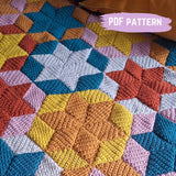 Star - Hexed Blanket Digital PDF Crochet Pattern