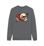 Slate Grey Printed Sweater Front