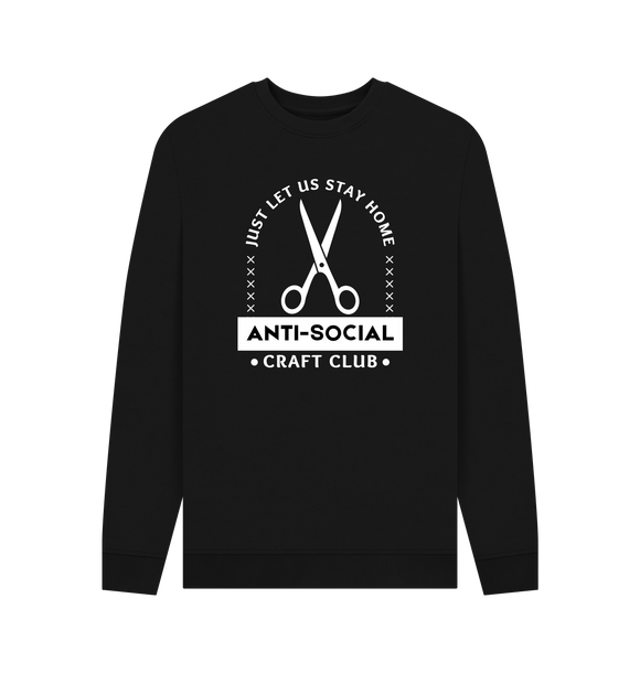 Black Printed Sweater Front