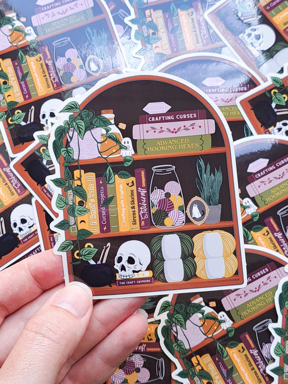 Spooky Craft Bookcase Sticker