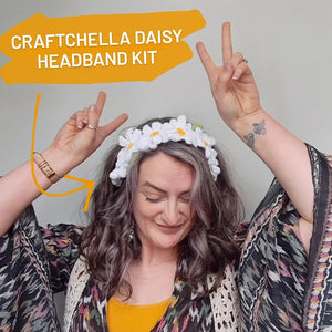 Craftchella Daisy Headband Crochet Kit