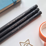 Crochet Slogan Pencils