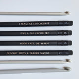 Crochet Slogan Pencils