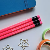 Crochet Slogan Pencils