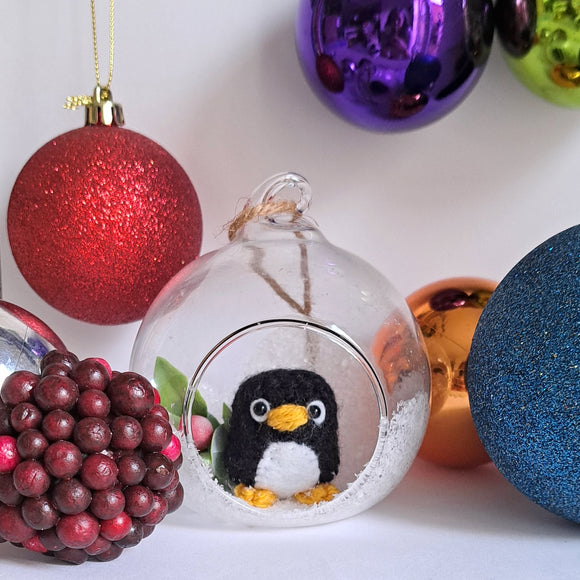 Crochet Critter Glass Baubles -Shipping by 1st December
