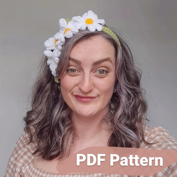 Craftchella Daisy Headband PDF Crochet Pattern