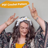 Craftchella Daisy Headband PDF Crochet Pattern