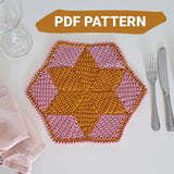 Star-Hexed Placemat Digital PDF Crochet Pattern