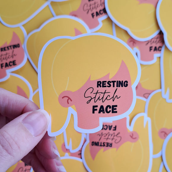 Resting Stitch Face Sticker