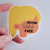 Resting Stitch Face Sticker