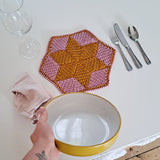 Star-Hexed Placemat Printed Crochet Pattern