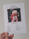 Sweet Snowman Printed Crochet Pattern