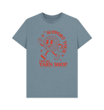 Stone Blue Printed T-shirt Front