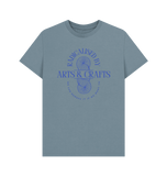 Stone Blue Printed T-shirt Front