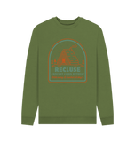 Khaki Printed Sweater Front