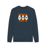 Navy Blue Printed Sweater Front