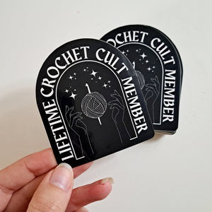 Lifetime Crochet Cult Member Sticker (2024)