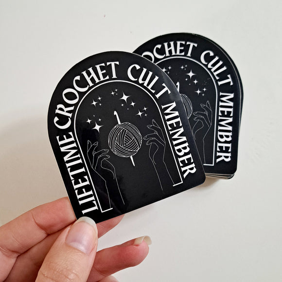 Lifetime Crochet Cult Member Sticker (2024)