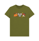 Moss Green Printed T-shirt Front