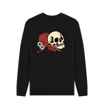 Black Printed Sweater Front