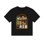 Black Printed T-shirt Front