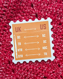 UK/US terminology Sticker
