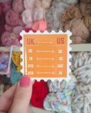 UK/US terminology Sticker