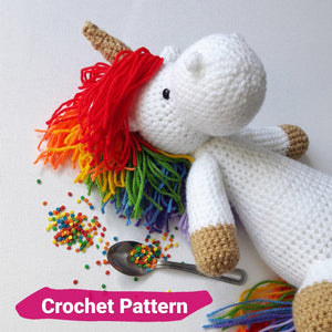 Unicorn Digital PDF Crochet Pattern - The Pigeon's Nest