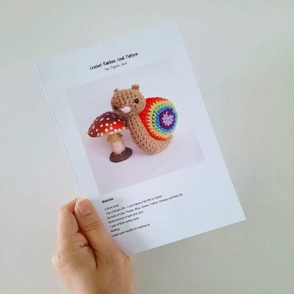 Snail Printed Crochet Pattern - The Pigeon's Nest